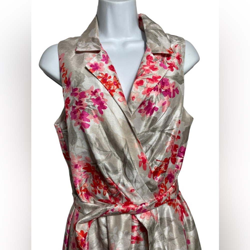 Jessica Howard dress size 10 pink and beige floral summer sleeveless dress 🩷🩷 - Picture 2 of 7